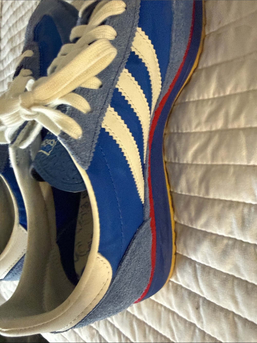 adidas SL 72 Blue with White Stripes and Red Accent - Picture 4 of 7